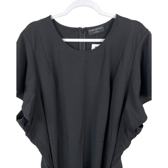 Lane Bryant Black Lena Midi Dress Size 28 Wedding Guest Party Night Out NWT - Picture 6 of 11